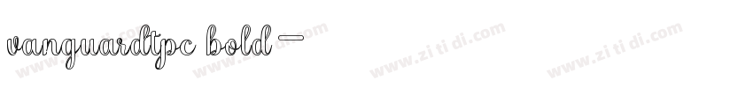 vanguardtpc bold字体转换